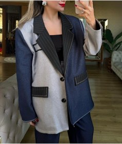 Resim Matcha Butik Kadın Tasarım Dikiş Detaylı Blazer Ceket 