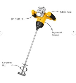 Resim Akülü Boya ve Harç Karıştırıcı *aküsüz* Rtrmax X-Lıon 