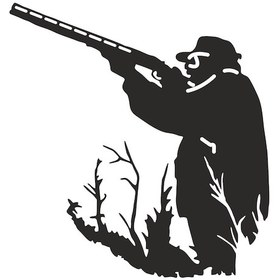 Resim Avcı Silüet Av Silah Av Sporu Kuş Sticker 01510 