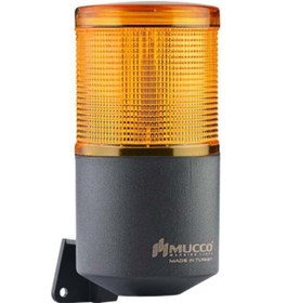 Resim MUCCO 1 Katlı Kuru Kontaklı Döner Buzzer Işıklı Kornalar Snt-k7013-d1-12-24v Ac - Dc - Sarı 