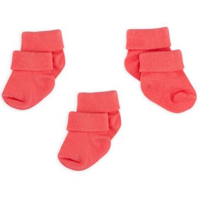 Resim Novibaby 3'lü Bambu Yenidoğan Bebek Çorap I Candy Pembe Kız Erkek Bebek Çorabı 