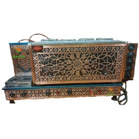 Resim Tiryaki 4 Demlikli Bakır Çay Kazanı Tüplü Çay Ocağı 45 Lt A++ 