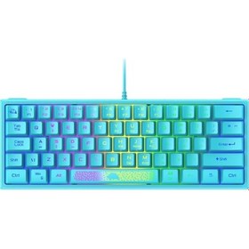 Resim Sones Zıyoulang K61 62 Tuşlu RGB Kablolu Aydınlatmalı Oyuncu Klavye 