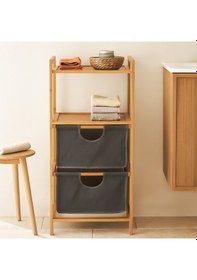 Resim Porsima Pbt-714 Ahşap Bambu Banyo Mutfak Organizeri 3 Raflı Çok Amaçlı Banyo Mutfak Düzenleyici Organizer Banyo Mutfak Dolabı Sebzelik Organizeri Bambu 