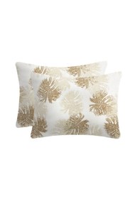 Resim %100 Pamuk Flanel Kumaşından Fermuarlı Yastık Kılıfı 50x70 2 Adet Kahverengi 