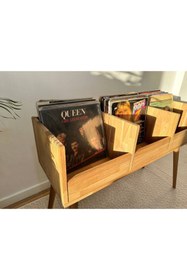 Resim Master Hands Ahşap Plaklık, 35cm*110cm Plak Sehpası, Pikap Ve Plak Sehpası 