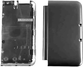 Resim Valley Of The Sun Siyah Renk 3DSXL Ekstra Konut Case A/E Yüz Kabuk Değiştirme, Eski 3DS XL/LL 3DSLL Büyük El Konsolları, Yeni ABD Edition Üst Faceplate/Alt Arka Pil Kapağı Plakaları 2 ADET Set 