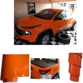 Resim Turuncu Renk Dayanıklı Araç Motor Mobilya Folyosu 126cm X 200 Cm 