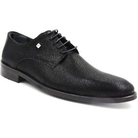 Resim Fosco 8003 Mr İçi Dışı Hakiki Deri Erkek Klasik Neolit Ayakkabı Siyah Siyah 