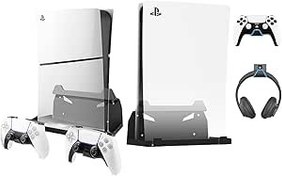 Resim BracNova Wall Mount for PS5,PS5 Holder Wall Mount With Silicone Cover For PlayStation 5 Console Digital and Disc Edition, Metal PS5 Wall Mount Kit with Removable Hooks for PlayStation 5 Controller 