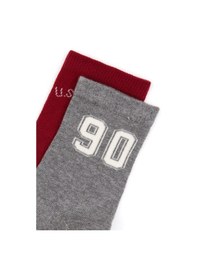 Resim U.s. Polo Assn. Erkek Çocuk Gri Melanj Çorap Soket 50318051-vr086 Grı Melanj 