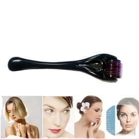 Resim 0.25mm Profesyonel Mikro-İğne Yüz ve Sırt Rulosu - Derin Gözenek Temizliği, Tonlama ve Kaldırma için 540 Titanyum Mikro-İğne Cilt Bakım Aracı - Yüz, Boyun ve Sırt için Manuel Olmayan Elektrikli Masaj Rulosu, Cilt Bakım Aracı, Şık Tasarım, Dayanıklı Plastik 