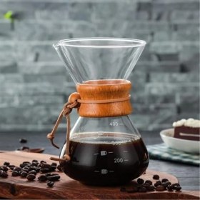 Resim 600 ml Termisil Borosilikat Cam Demleme Karafı – Kahve ve Bitki Çayı Demleme Sürahisi, Dayanıklı Cup Coffee Pot, Şeffaf Manuel Demleme Kabı-Demleme Sürahisi 
