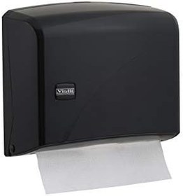 Resim Vialli K1B Z Katlı Kağıt Havlu Dispenseri Siyah-Kapasite 200 Kağıt 