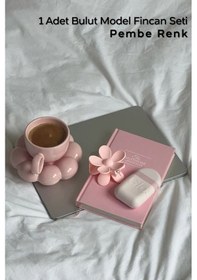 Resim 1 Set 2 Parça Bulut Model Kahve Fincanı 90 Ml Türk Kahvesi Fincanı Pembe 