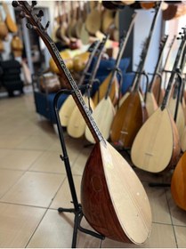 Resim Bircanmüzik Hareli Buminga Tekne Özel Yapım Kısa Sap Bağlama 