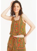 Resim Kalın Askılı Crop Bluz 001 