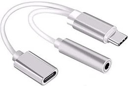Resim Microcase Xiaomi Mi 8 Pro Type-C Usb C 2in1 Şarj + Kulaklık Adaptörü 