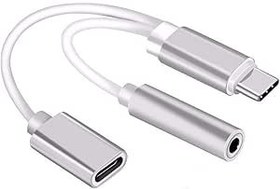 Resim Microcase Xiaomi Mi 8 Pro Type-C Usb C 2in1 Şarj + Kulaklık Adaptörü 