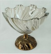 Resim Güven Home Store Açık Bal Rengi Kristal Diagonal Oyma Desenli Büyük Boy Gondol 