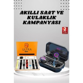 Resim Marsilyan Yeni Nesil Akıllı Saat ve Bluetooth Kulaklık Kampanyası Dijital Göstergeli Powerbankli 