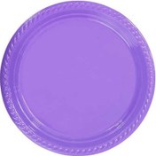 Resim Mor Plastik Tabak 22 cm 