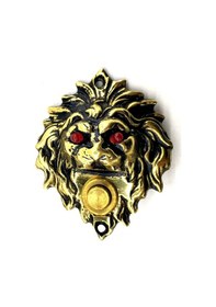 Resim Antika Tarz Dekoratif Pirinç Kapı Zili - 100x78 Mm, Antik, Led Işıklı 