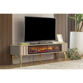 Resim Pİ COLOR Deniz Kumsal Şömineli Tv Ünitesi 