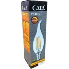 Resim Cata E-14 4W Kıvrık Rustik LED Ampul Gün Işığı 