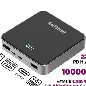 Resim 22.5 PD Portlu 10000 mAh Led Göstergeli Taşınabilir Şarj Aleti 