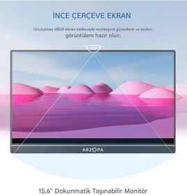 Resim Arzopa A1 T 15.6" Full Hd 60hz Ips Ultra İnce Dokunmatik Taşınabi 