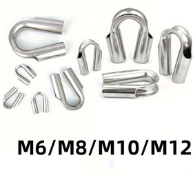 Resim Paslanmaz çelik tüp kılıfı M6/M8/M10/M12, ağır hizmet tipi halat koruyucu, üçgen kilitlemeli thimble, kaldırma, denizcilik ve endüstriyel kullanım için uygun - paslanmaya dayanıklı sağlam yapı 