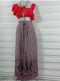 Resim Eren Style Otantik Nakış İşlemeli Harem Şalvar Bulmaca Pantolon 103 Cm -8719 Pembe 
