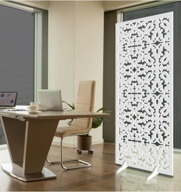 Resim Liar Dekor Liar Ahşap Seperatör (Paravan) - KSP-62 - (10 mm) - (69 cm x 139 cm) - (Beyaz) 