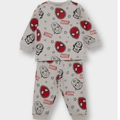 Resim Defacto Erkek Bebek Marvel Comics Pijama Takımı Penye Uzun Kollu Üst Uzun Alt F4579a525wngr470 Gri 