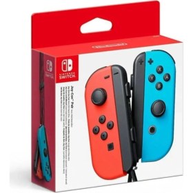 Resim Nintendo Switch Joy-Con Controller 2'li Gamepad Neon Kırmızı ve Mavi Renkli Özel Tasarım 