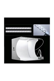 Resim PULUZ 20x20 Cm Iki Led Işıklı Ürün Fotoğraf Çekim Stüdyosu - Fotoğraf Çadırı PU5022 
