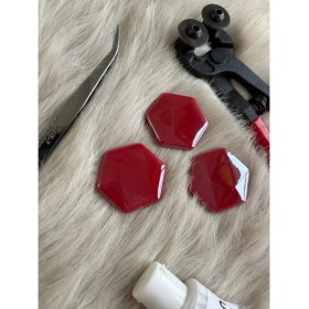 Resim Karsan Mozaik Parlak Kırmızı Altıgen Sanatsal Mozaik (100GR) 