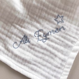 Resim Amigurumi İsimli Tavşan Uyku Seti Mavi - 4 Parça Bebek Seti İsimli 