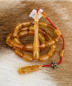 Resim ESKİ MALZEMEDEN KATALİN TESBİH BAL RENGİ 