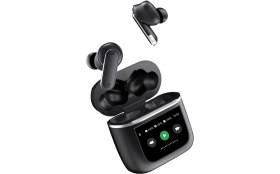 Resim Bix X3 Soundcraft Anc/enc Destekli Dokunmatik Dijital Ekranlı Bluetooth 5.4 Tws Kulak Içi Kulaklık Siyah 