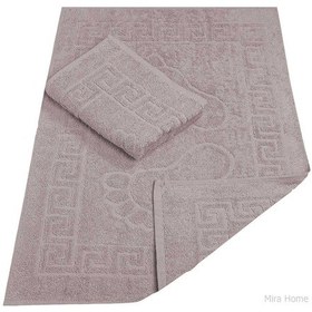 Resim 2 Li Banyo Ayak Havlusu %100 Pamuk 50x70 Cm Menesch Mürdüm Renkli 