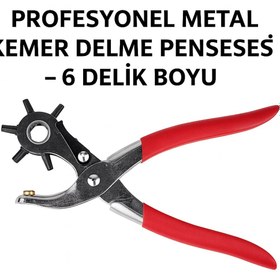 Resim TRENDMEN Metal Kemer Delme Pensesi 6 Farklı Delik Boyutu Ayarlanabilir Profesyonel Deri Kemer 