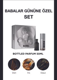 Resim BOSS Bottled Parfum 50 ml Parfüm + 150 ml Deodorant Erkek Parfüm Seti 
