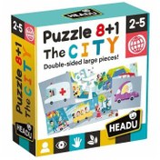 Resim Headu 8+1 Çift Taraflı Şehrim Puzzle 2-5 Yaş 