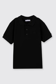 Resim Erkek Çocuk Siyah Polo Yaka Tişört 10 Yaş (140 cm) 