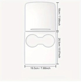 Resim Honeybeeshop 1 Takım Beyaz 2021 2024 Model Y Ve 2021 2023 Model 3 İçin Pvc Merkez Konsol Koruyucu Kapak Tesla Araç İç Mekan Aksesuarı 