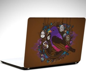 Resim Kuşlar ve Saatler Laptop Sticker 14 inch (35X26CM) 