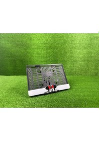 Resim Mickey Mous Beyaz 3d Kabartmalı Pleksi Motor Plakalığı - 1 