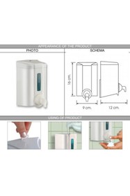 Resim Vialli F2 Köpük Sabun Dispenseri Hazneli Beyaz 500 ml 